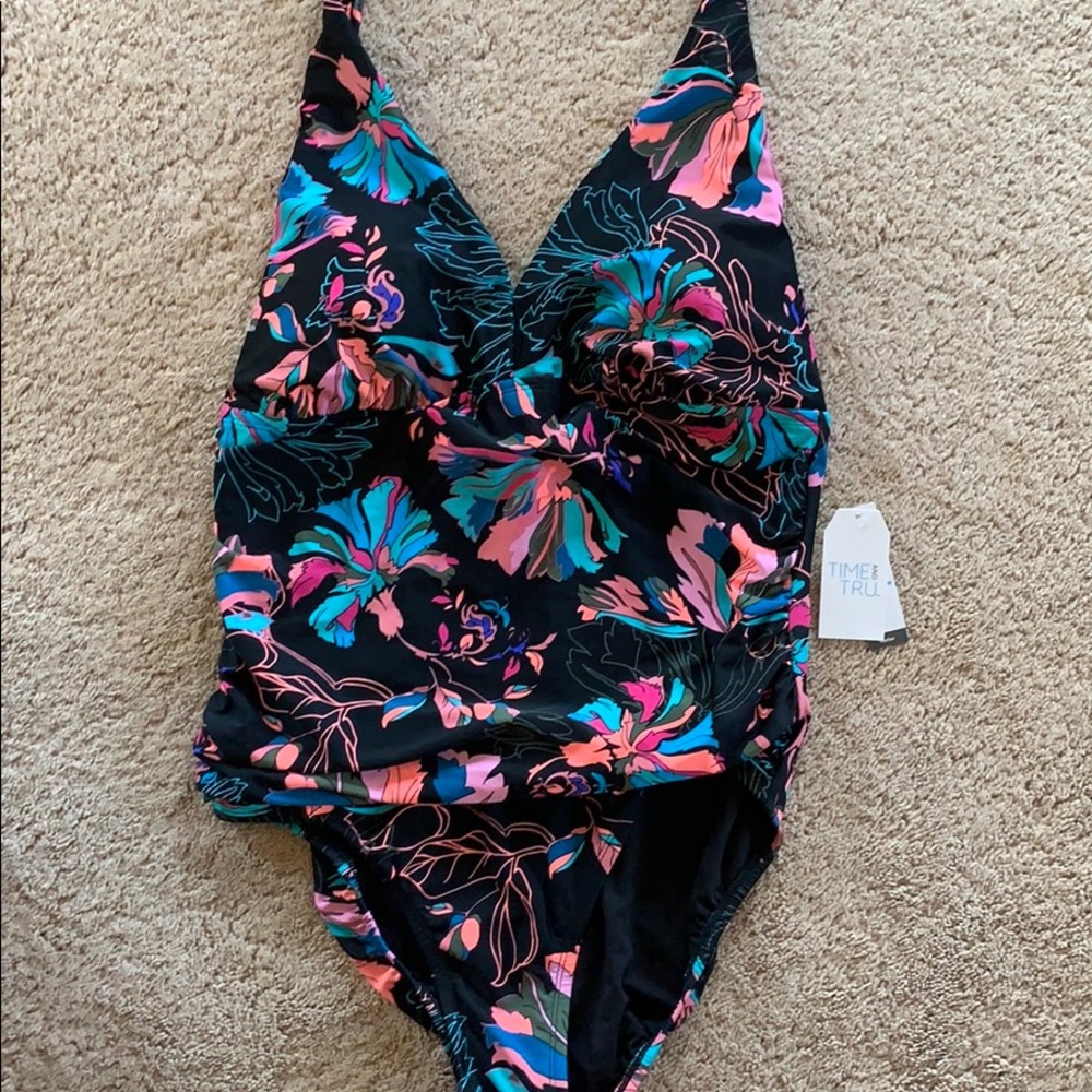 Time and Tru halter one piece swim XL 16-18